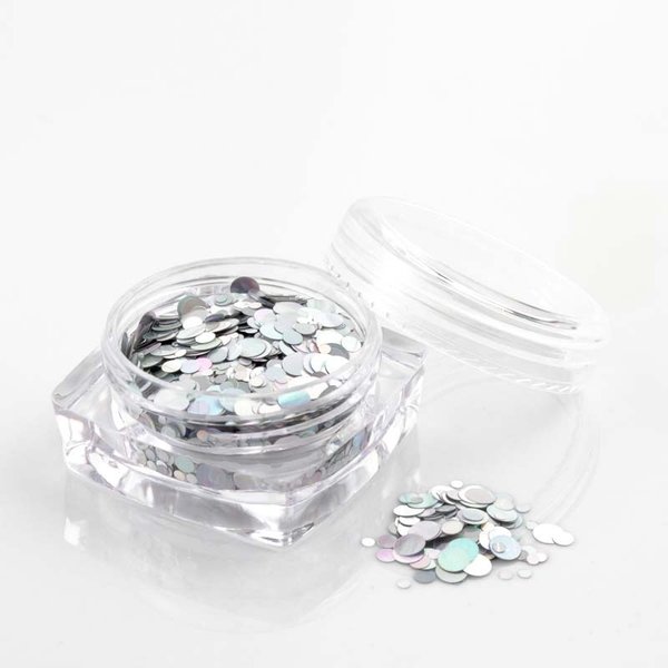 Glitter Pailletten in Silber Metallic 1202-201