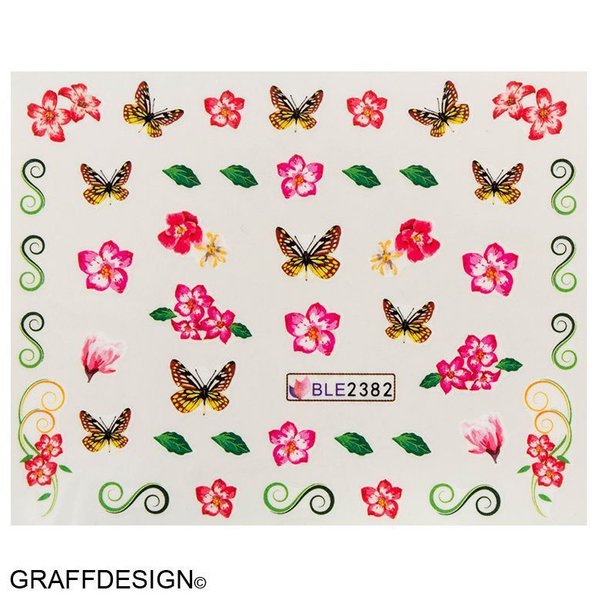 Sticker - Tattoos - Blumen und Schmetterlinge - 702-2382 X/5