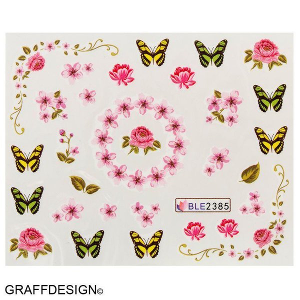Sticker - Tattoos - Blumen und Schmetterlinge - 702-2385 X/8