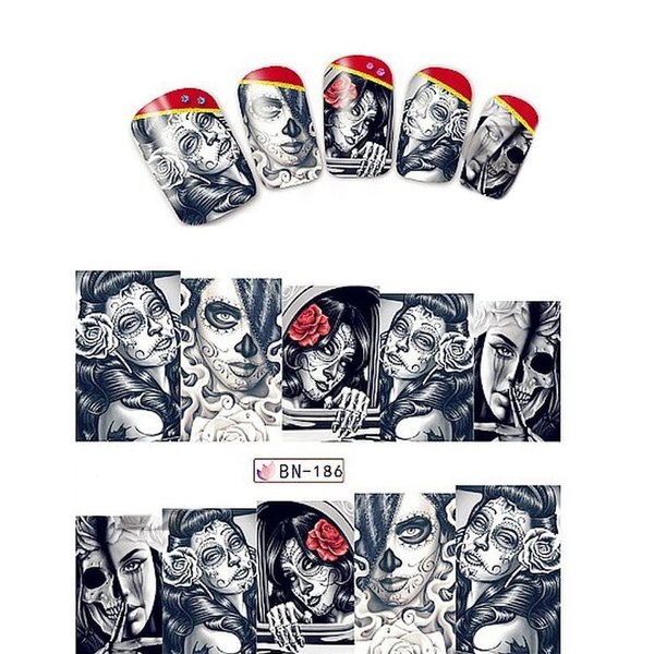 Wraps - Sticker - Tattoo - Halloween / Karneval / Skull - 702-BN-186