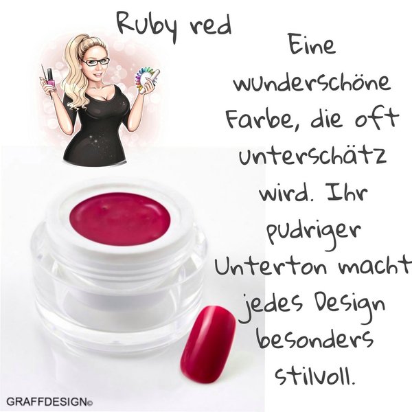 deckendes Farbgel Pur Ruby Red in 5ml