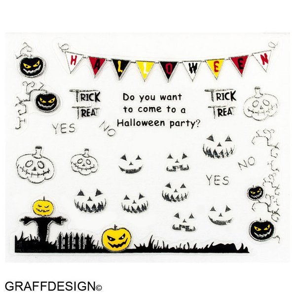 Sticker mit Glitter - Halloween / Karneval / Skull - 703-TJ208