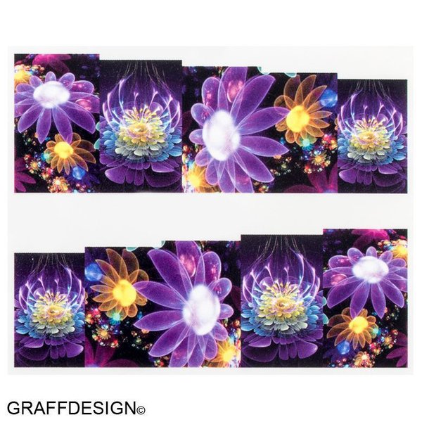 Wraps / Sticker / Tattoo - Blumen/ Blüten / Lila - 702-BN-170 CB-09
