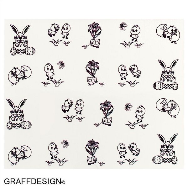 GRAFFDESIGN Sticker / Wassersticker / Tattoo / One Stroke / Ostern - 702-SY-826