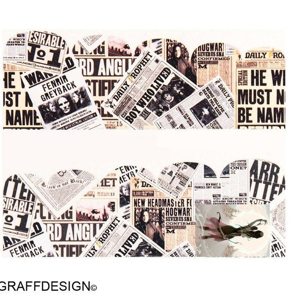 Tattoo - Sticker - Wraps - Zeitung / Schrift - 702-BN-568 CD-15