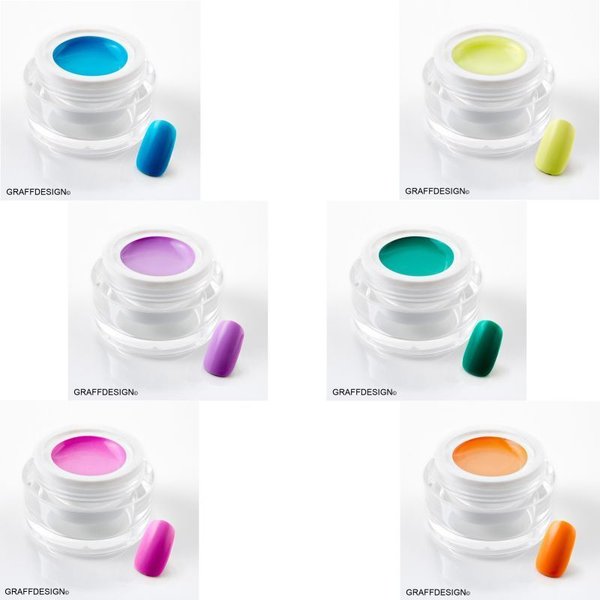 6x 5 ml UV Colorgel - Light Neon Set - 107-LN01-06