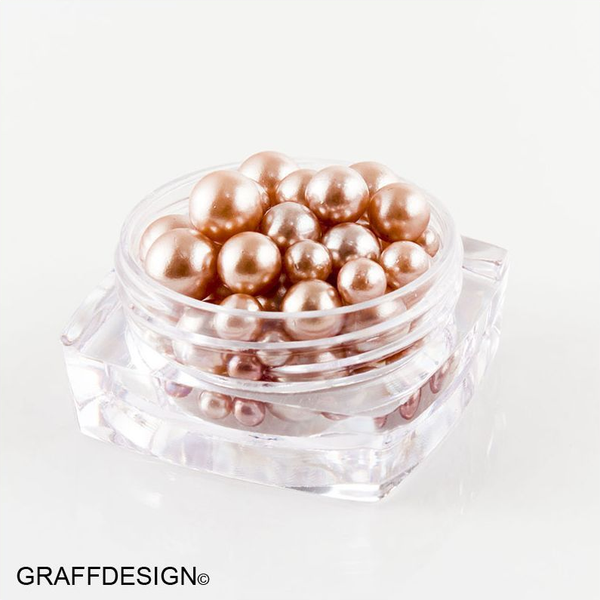 Nailart Candy Balls - Glass Perlen in Caramel für Ihre Nägel