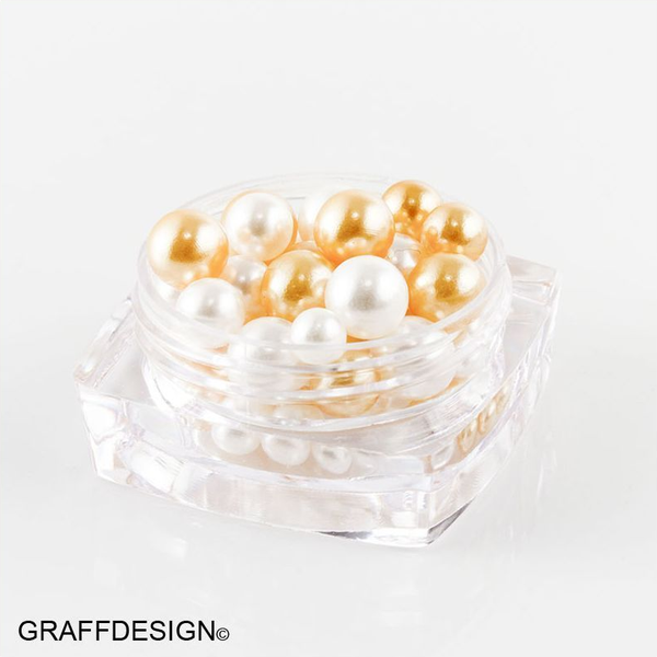 Nailart Candy Balls - Glass Perlen in Gold für Ihre Nägel