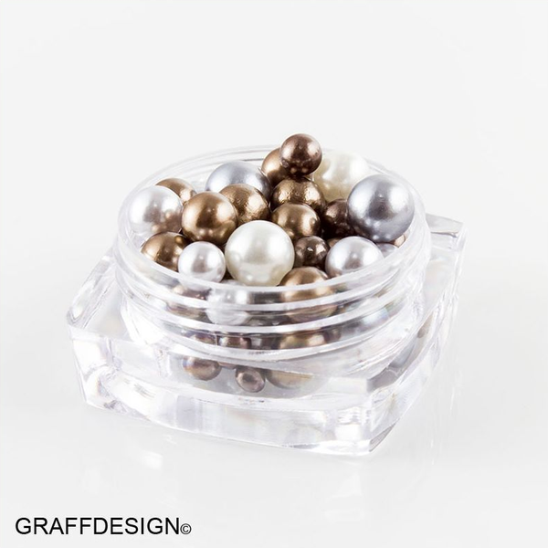 Nailart Candy Balls - Glass Perlen in Braun für Ihre Nägel