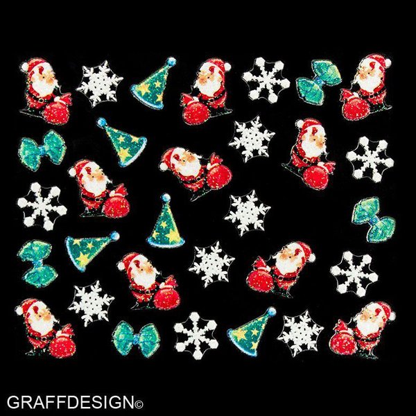 Sticker mit Glitter - Weihnachten / Winter / Christmas - 703-XF359