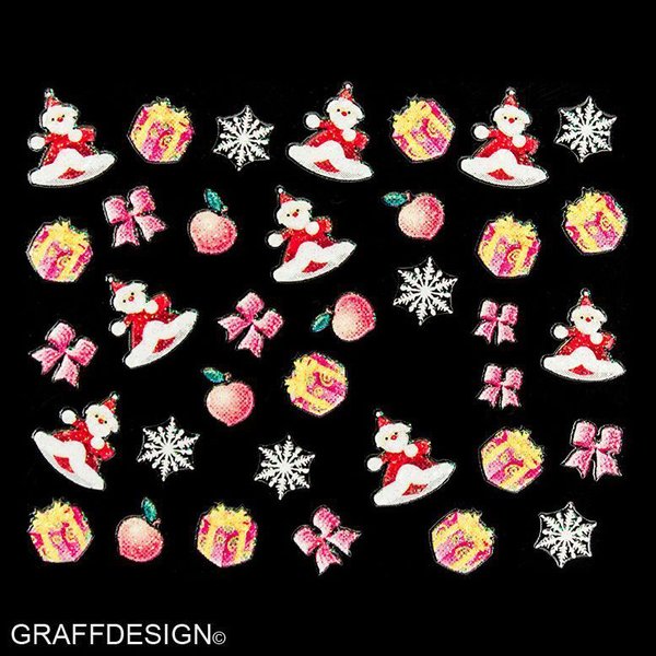 Sticker mit Glitter - Weihnachten / Winter / Christmas - 703-XF361