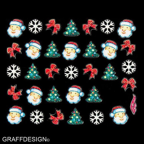 Sticker mit Glitter - Weihnachten / Winter / Christmas - 703-XF362