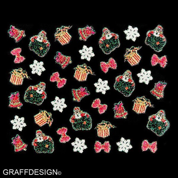 Sticker mit Glitter - Weihnachten / Winter / Christmas - 703-XF364