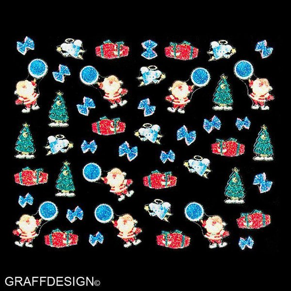 Sticker mit Glitter - Weihnachten / Winter / Christmas - 703-XF370