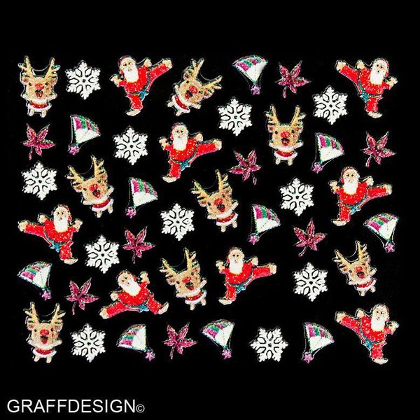 Sticker mit Glitter - Weihnachten / Winter / Christmas - 703-XF372