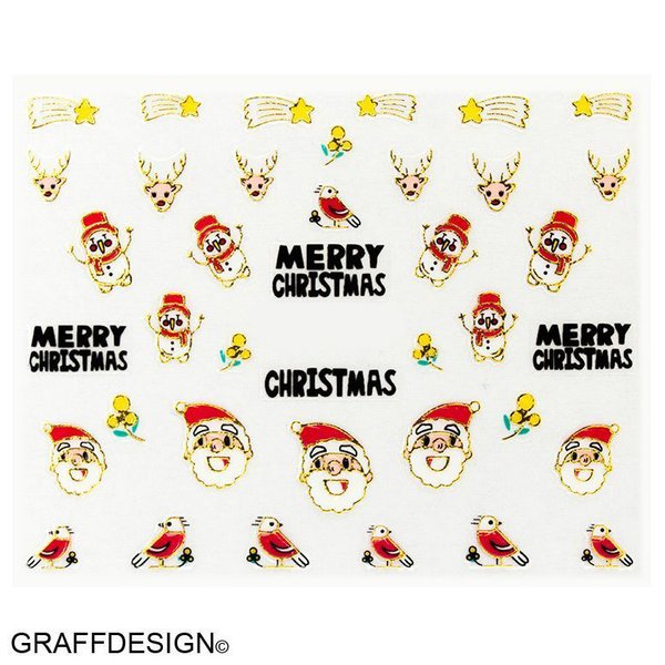 Sticker mit Glitter - Weihnachten / Winter - 703-DTL-159-Gold w3/8
