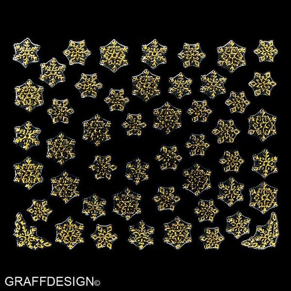 Sticker mit Glitter - Weihnachten / Winter - 703-TY094-gold w3/5