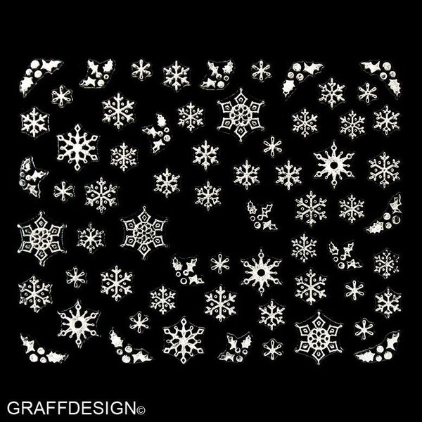 Sticker mit Glitter - Weihnachten / Winter - 703-TY096-silber