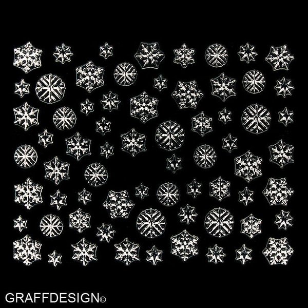 Sticker mit Glitter - Weihnachten / Winter - 703-TY098-silber w3/ur