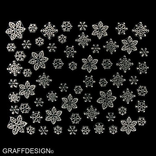 Sticker mit Glitter - Weihnachten / Winter - 703-TY099-silber