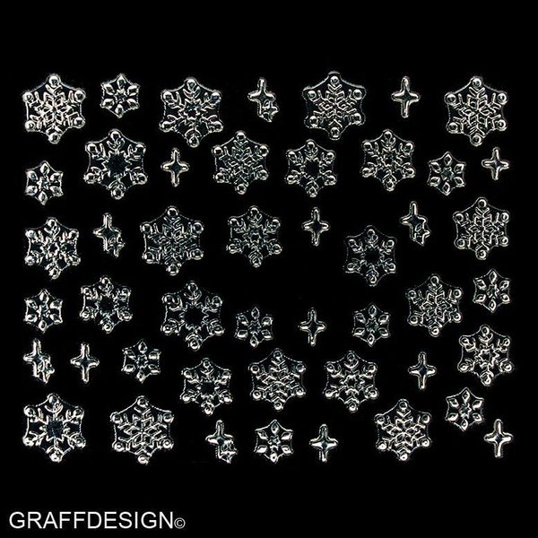 Sticker mit Glitter - Weihnachten / Winter  - 703-TY101-silber