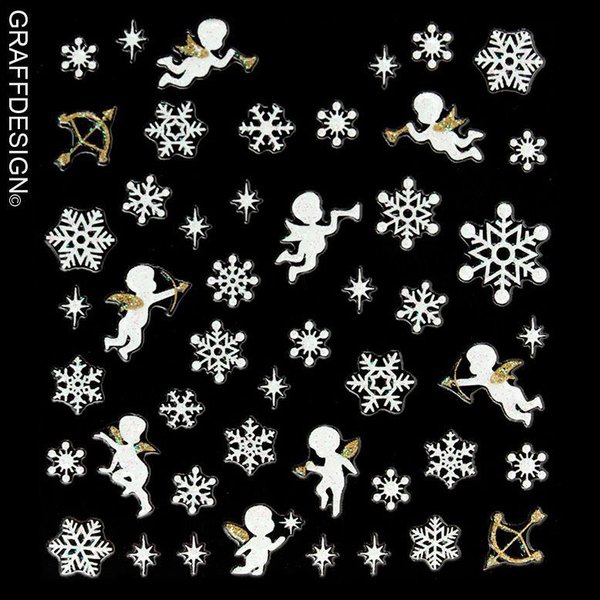 Sticker mit Glitter - Weihnachten / Winter / Christmas / Sterne - 703-SN-110 w4/5