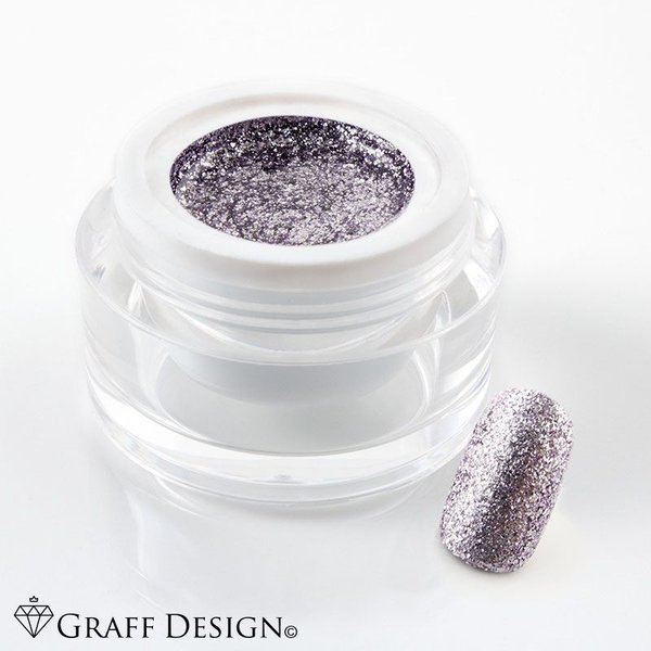 5 ml UV Colorgel / Farbgel / Glittergel - Glam Glitter Pale Violet - mit echtem Silber - 107-B968