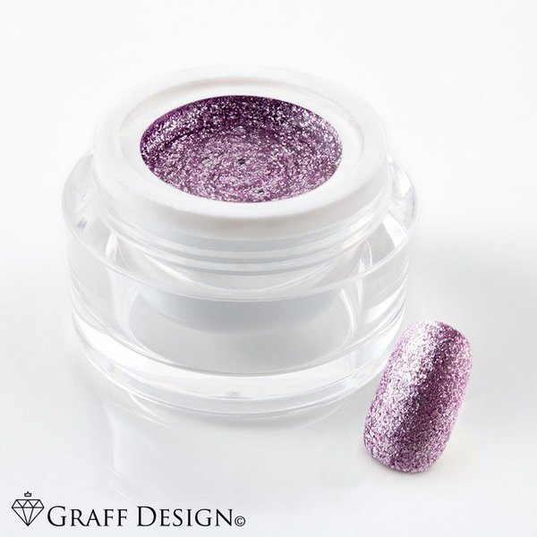 5 ml UV Colorgel / Farbgel / Glittergel - Glam Glitter Lavendel Dust - mit echtem Silber - 107-B974