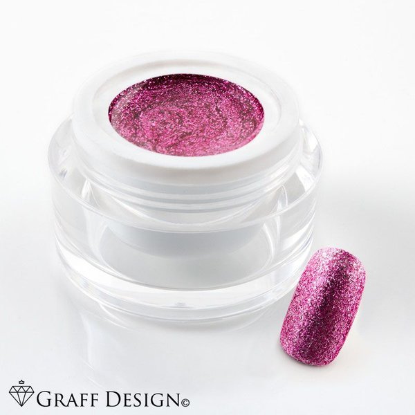 5 ml UV Colorgel / Farbgel / Glittergel - Glam Glitter Lillet Berry - mit echtem Silber - 107-B977