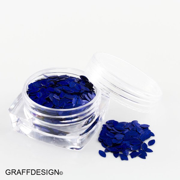Shapes Blätter - 1 Döschen - Farbe Hologramm Blau - 917-005