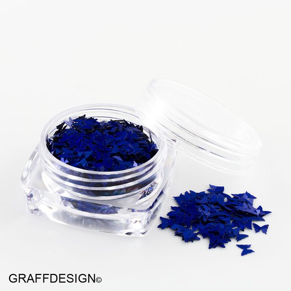 Shapes Schmetterlinge - 1 Döschen - Farbe Hologramm Blau - 918-010