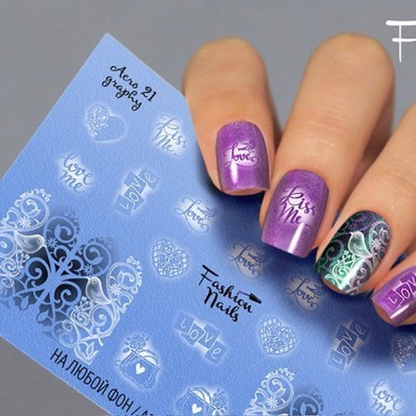 Nail Wraps - Tattoo - Sticker - im Airbrush Design - 702-A-Air21