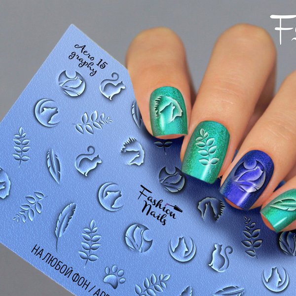 Nail Wraps - Tattoo - Sticker - im Airbrush Design - 702-A-Air15