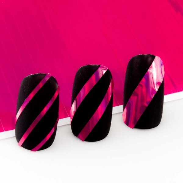 1 Bogen Metallic Strips Pink als Zierstreifen in Gerader Form - von 1 - 5 mm breit