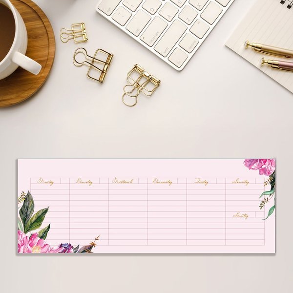 Kalender Notizblock Tischkalender Pfingstrose - Ihr individuelle Wochenplaner