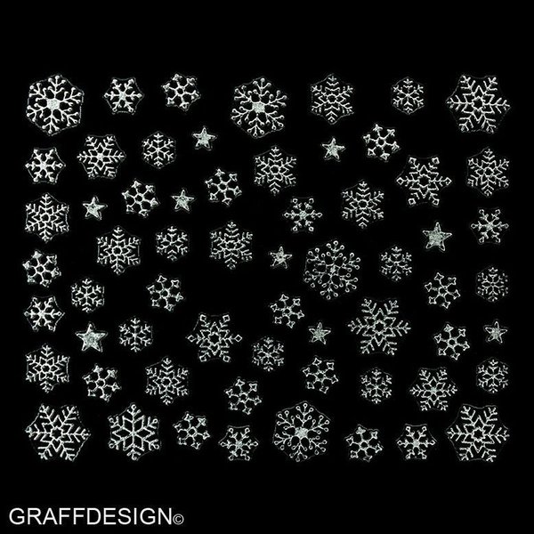 Sticker mit Glitter - Weihnachten / Winter - 703-TY092-silber