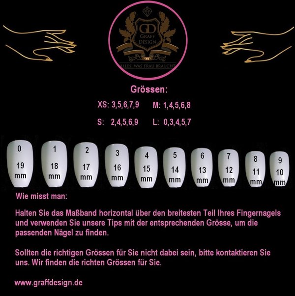 10x Press on Nails - Coffin - Fullcovernails - Regenbogen - PN-028