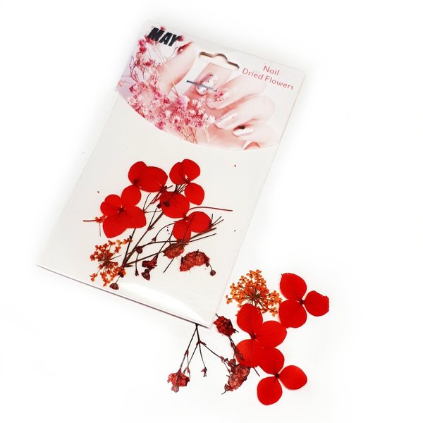 Blütenmix in rot - Inlay - Einleger - 2500i-001