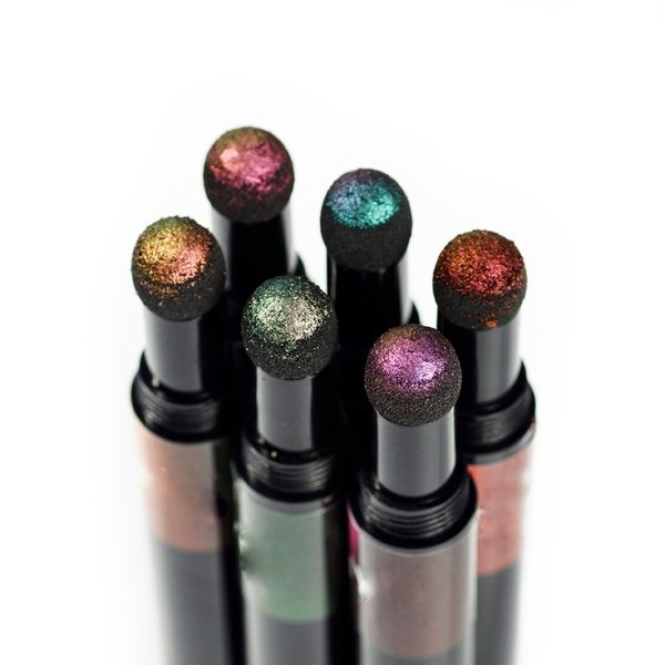 6 er Set - Nailart Puder - Pigment Pen - Chrome - Flip Flop - 1010-HY01-06