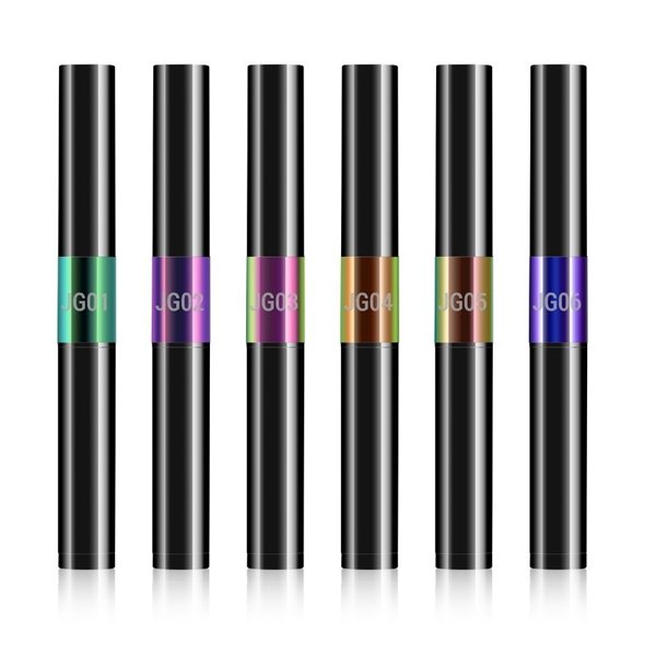 6 er Set - Nailart Puder - Pigment Pen - Chrome - Aurora - Einführungspreis - 1010-JG01-06