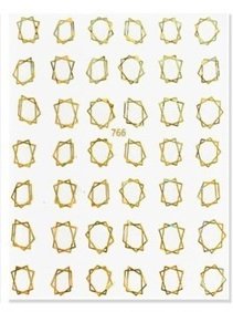 Sticker - Rahmen - holo-gold - wunderschöne Motive - 703-766-holo-gold