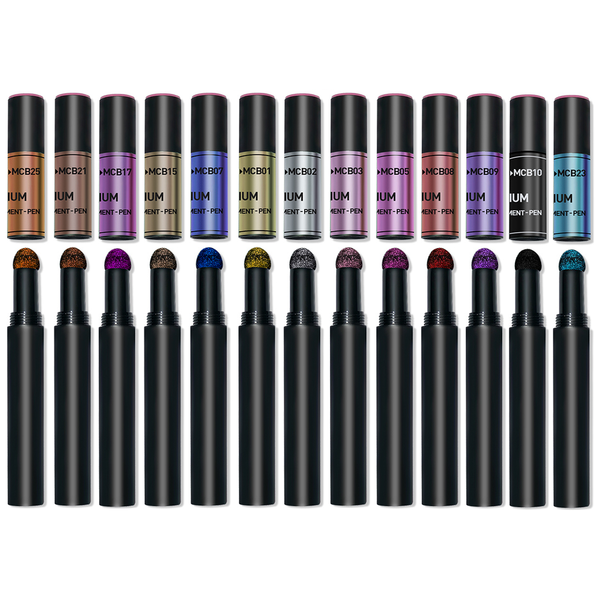 Nailart Puder - Pigment Pen Stift - Magic Chrome - 13er SET - 1010-MCB-SET4