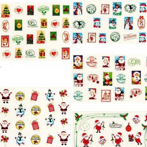5 x Wraps - Sticker - Tattoo - Weihnachten / Winter / Engel - 702-BLE23Weihnachten
