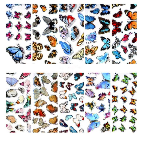 Folienset - 10 Folien - Schmetterling - Butterfly - Holo - 1400-Box-001