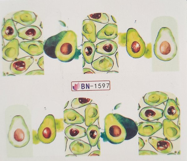 Tattoo - Sticker - Wraps - Fruit - Früchte - Avocado - 702-BN-1597 B1