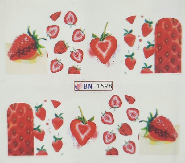 Tattoo - Sticker - Wraps - Fruit - Früchte - Erdbeer - 702-BN-1598 B1