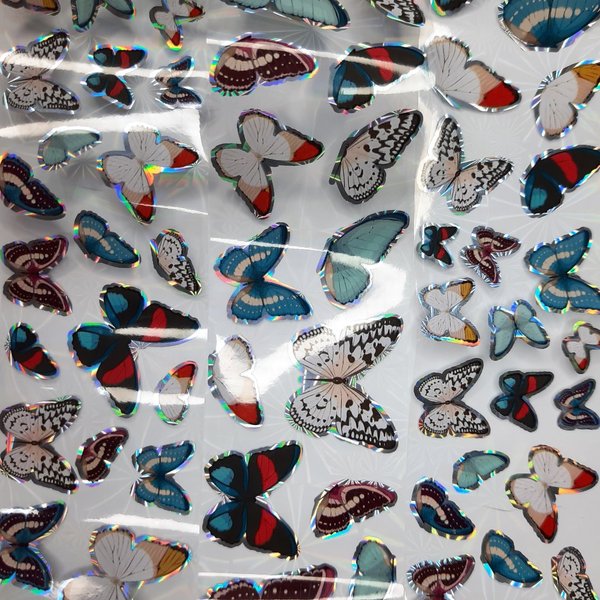 Transferfolie Folie - transparent - Schmetterlinge - Butterfly - 1400-362