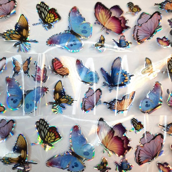 Transferfolie Folie - transparent - Schmetterlinge - Butterfly - 1400-363
