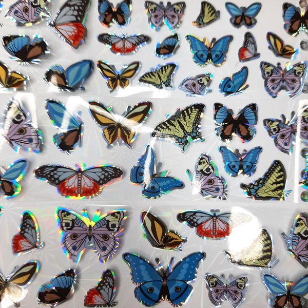 Transferfolie Folie - transparent - Schmetterlinge - Butterfly - 1400-365