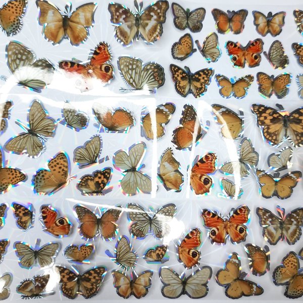 Transferfolie Folie - transparent - Schmetterlinge - Butterfly - 1400-366